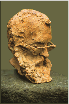 Terra cotta bust by Stanley Roseman, �Father Bernard, the Potter," 1978, Mount St. Bernard Abbey, England. Collection of the artist. Copyright � Stanley Roseman. � Photo by Ronald Davis.