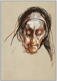 Drawing by Stanley Roseman, "Sister Immaculata," 1983, St. Mary's Abbey, Glencairn, Ireland, chalks on paper, Teylers Museum, Haarlem. � Stanley Roseman